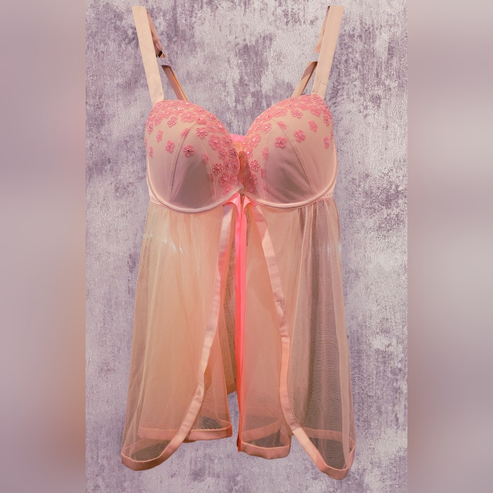 Victoria's Secret 36D Babydoll Pink Lingerie